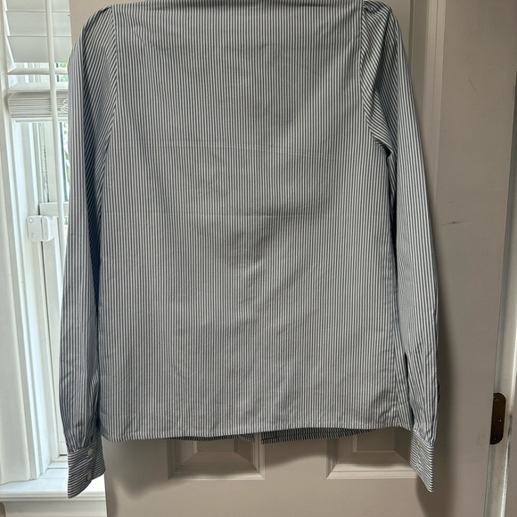 NWT - Sezane Striped Button Down Shirt with Lace Trim - Picture 9 of 10